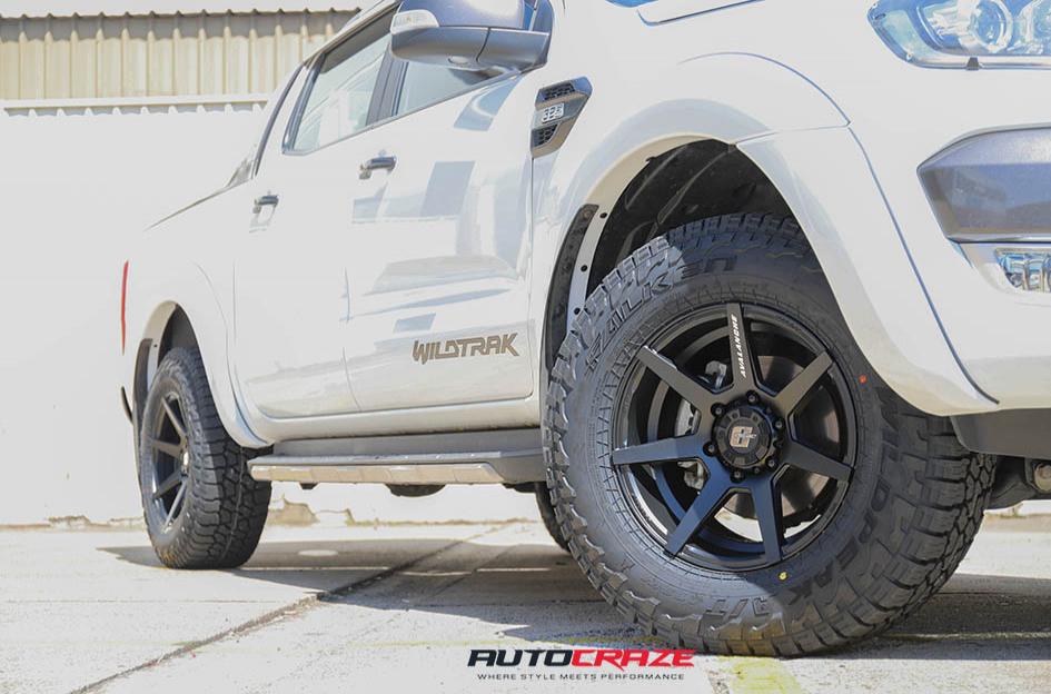 FORD RANGER AVALANCHE MATTE BLACK FRONT MILLED